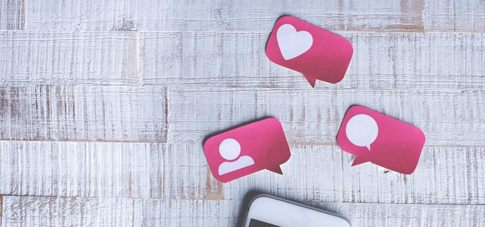Pink Speech Bubble Cut Outs