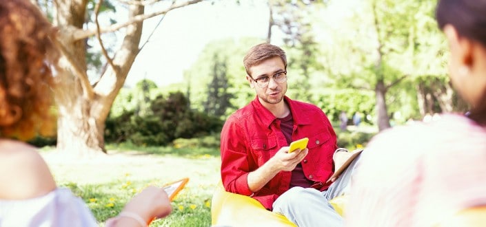 Guy asking couple questions. 