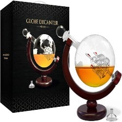 World Etched Globe Decanter