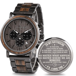 Engraved Wooden Watch