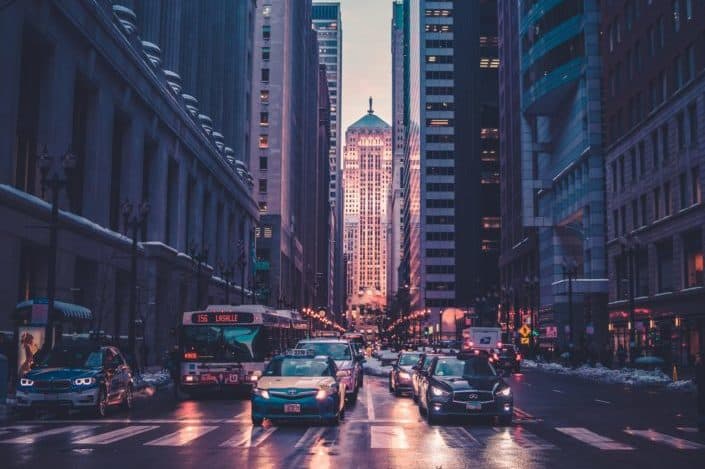 Busy Street With Traffic