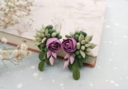 unique bridemaid gifts - Green succulent earrings