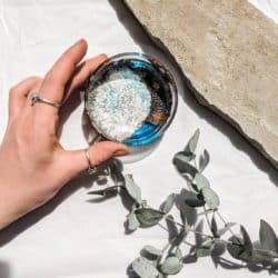 unique bridemaids gifts - Blue and Copper Resin Ring Platter