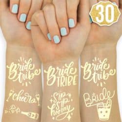 unique bridemaids gifts - Bride Tribe Metallic Tattoos