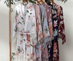 unique bridesmaid gifts - Floral Satin with Tassel