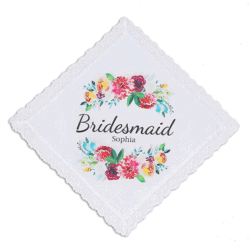 Personalized Bridesmaid Handkerchief