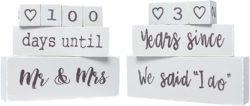 Best unique bridal shower gifts - Countdown Table Block