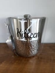 Best unique bridal shower gifts - Hammered Metal Ice Bucket with Ice Scoop