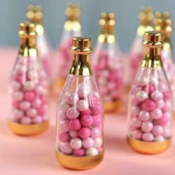 Metallic Champagne Bottle Container