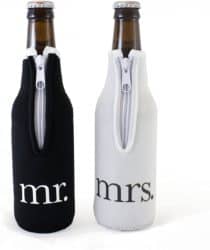 Best unique bridal shower gifts - Mr and Mrs Wedding Beer Bottle Coolies