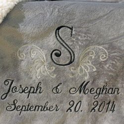 Best unique bridal shower gifts - Wedding Embroidered Throws and Blankets