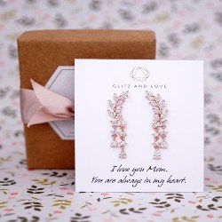 Olive Leaf Climber Earrings 