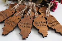 Wooden Map Tags