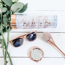 Rose Gold Sunglasses and Make Up Brush