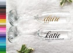 Personalized Wedding Champagne Flutes