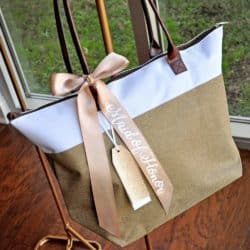 Bridesmaid Tote Bag With Zipper