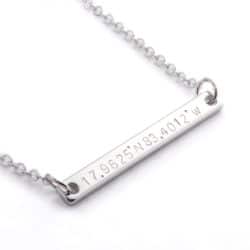  Personalized Coordinate GPS Necklace