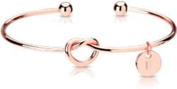 Personalized Love Knot Bangle Bracelet