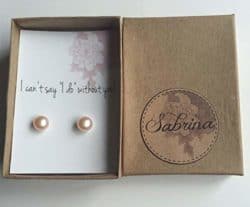 Personalized Bridesmaid Gifts - pearl earrings