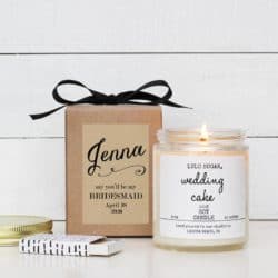 Unique Personalized Bridesmaid Gifts - Maid of Honor Candle