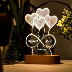 best personalized bridal shower gifts - 3D Illusion Lamp Gift