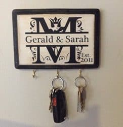 best personalized bridal shower gifts - Monogram Key Holder 
