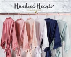 six Bridesmaid Robes hanging