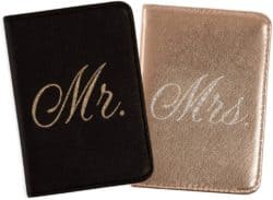 Passport Wallets Travel Holder Set Mr. and Mrs.