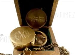 unique personalized bridal shower gifts - Engraved compass