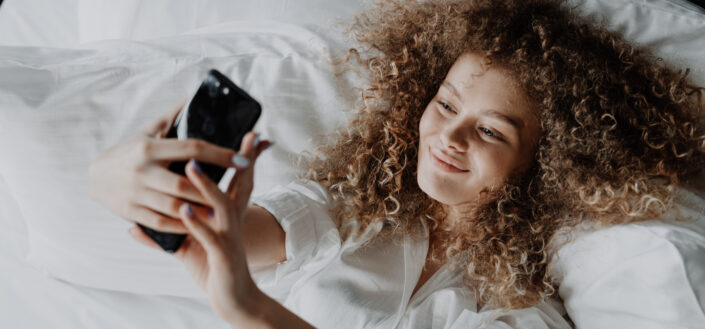 Woman taking a photo of herself
