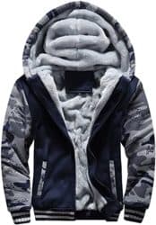 black and gray Fleece Hoodie