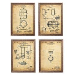 Whiskey Patent Print Set