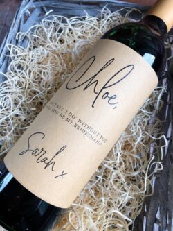 Personalised wine label