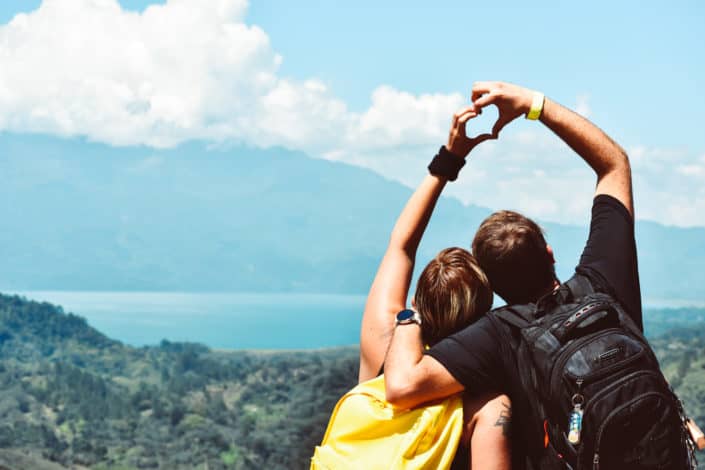 couple doing a heart pose