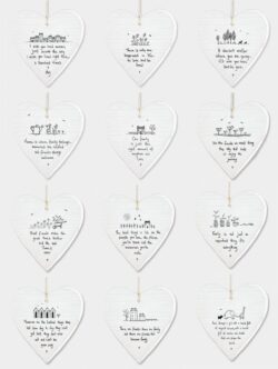 Porcelain Hanging Heart