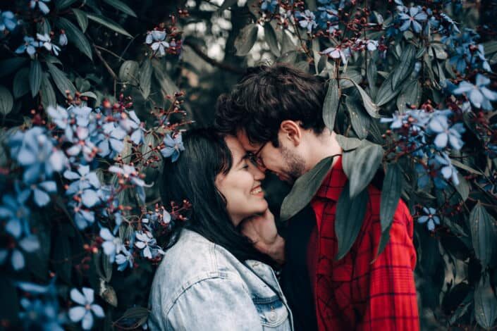 man and woman having an intimate moment