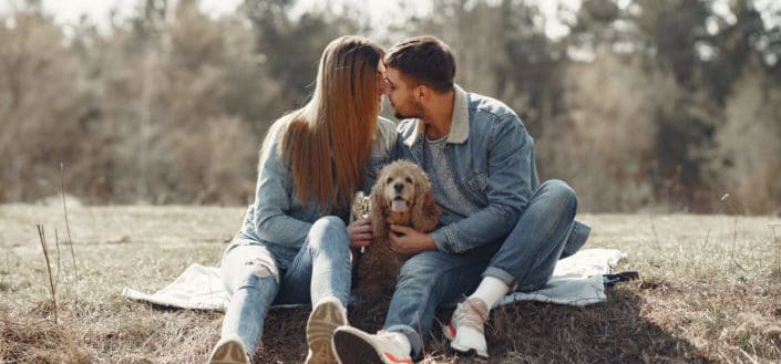 Young Couple kissing each other