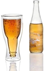 Upside Down Double Wall Beer Glass