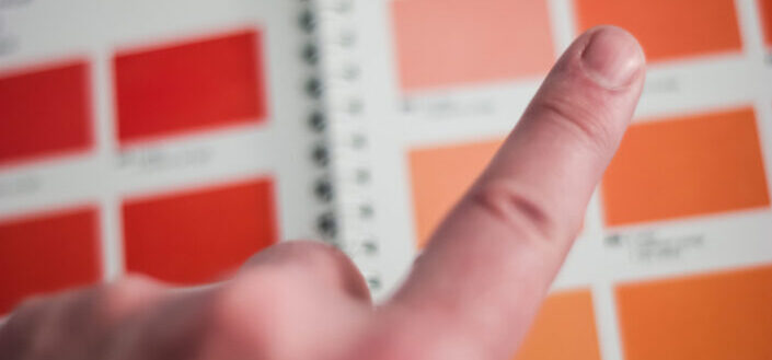 Forefinger, pointing to something.