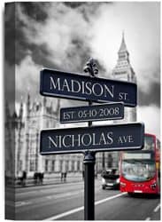 20th anniversary gifts for husband - Lovers roadcrossing sign
