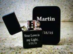 20th anniversary gifts for husband - Personalized lighter