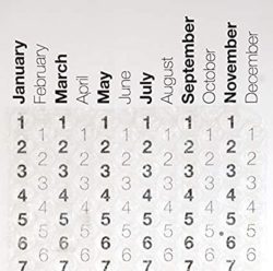 Bubble wrap calendar