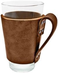 Leather Pint Sleeve with Handle