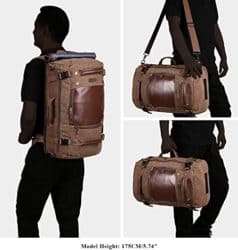 Man wearing a brown bag