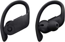 Black bluetooth earbuds