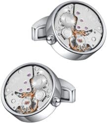 Watch Movement Cufflinks Silver