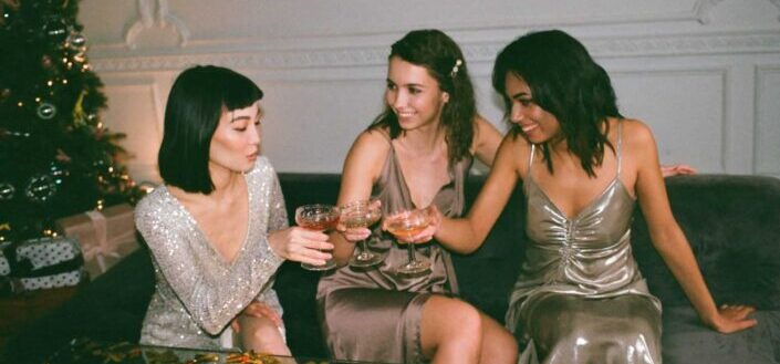 Girls enjoying a cocktail night together.