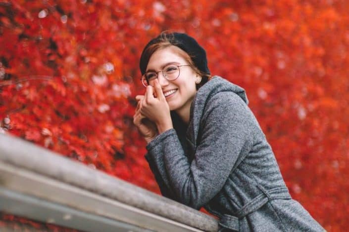 Woman smiling