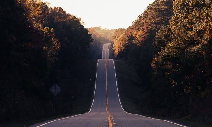 long endless road