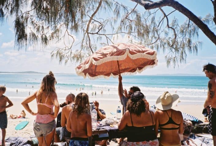 Group of people on a beach